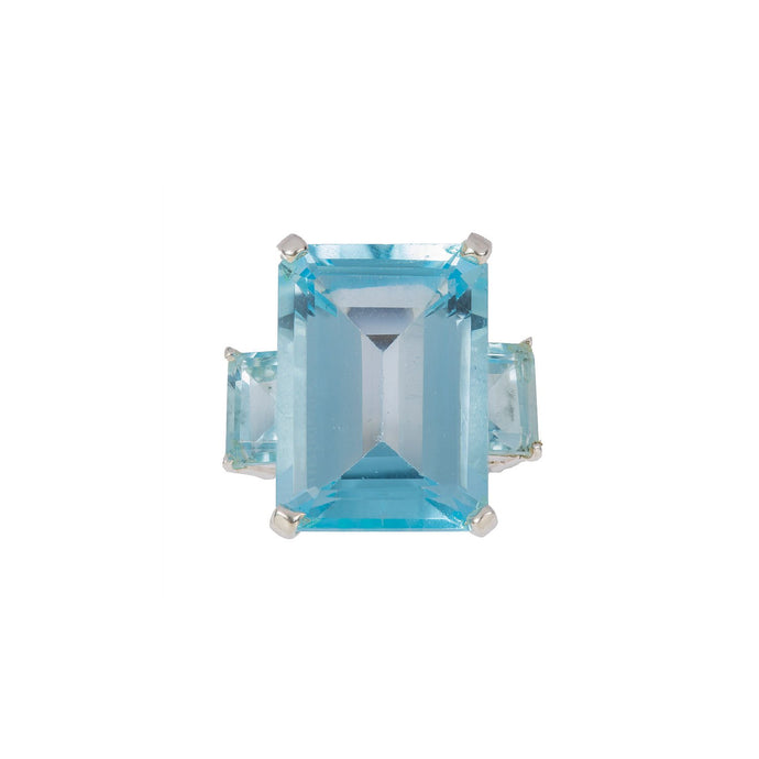 Princess Blue Topaz ring